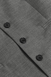 Reiss Grey Aspire Slim-Fit Wool Suit Waistcoat - Image 6 of 6