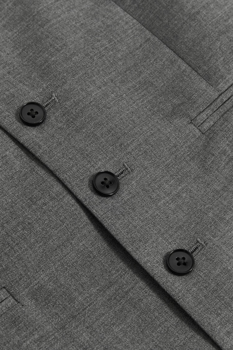 Reiss Grey Aspire Slim-Fit Wool Suit Waistcoat - Image 6 of 6