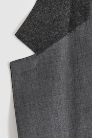 Reiss Grey Aspire Single Breasted Wool Suit Jacket Slim-Fit - Image 10 of 10