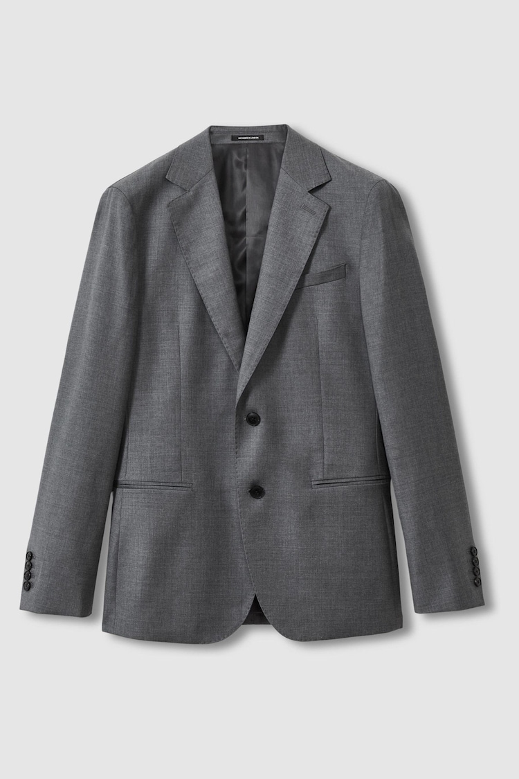 Reiss Grey Aspire Single Breasted Wool Suit Jacket Slim-Fit - Image 2 of 10