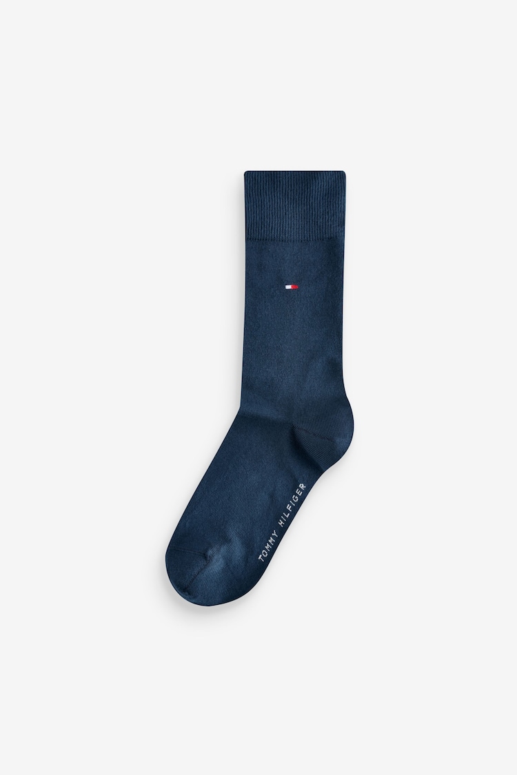 Tommy Hilfiger Mens Blue Socks 2 Pack - 圖片 3，共 3