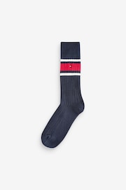 Tommy Hilfiger Mens Blue Socks 3 Pack - Image 2 of 5