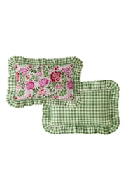 Cath Kidston Sage Dolly Rose 100% Cotton Polyfilled Cushion - Image 4 of 4