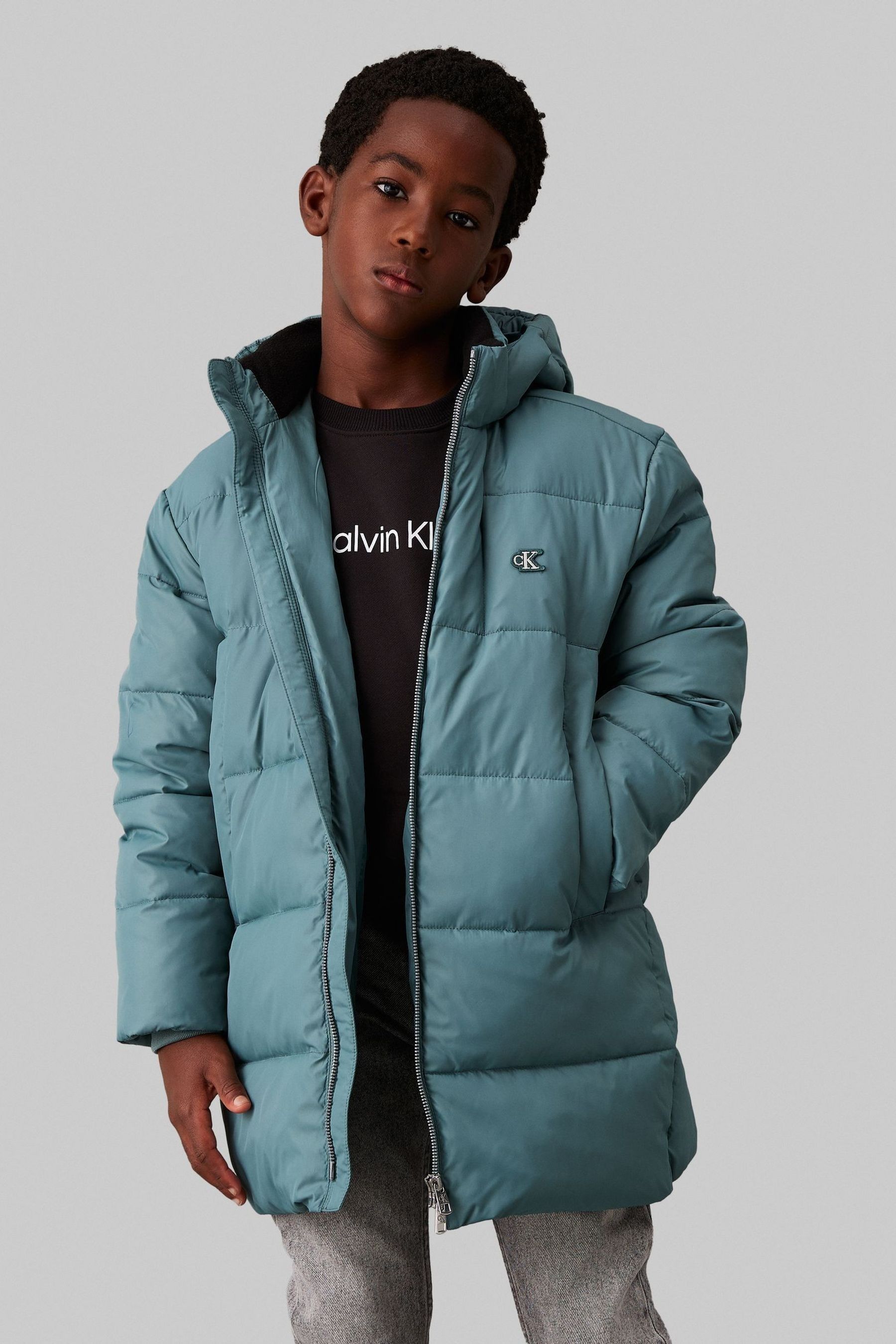 Buy Calvin Klein Green Essential Parka Puffer from Next Oman