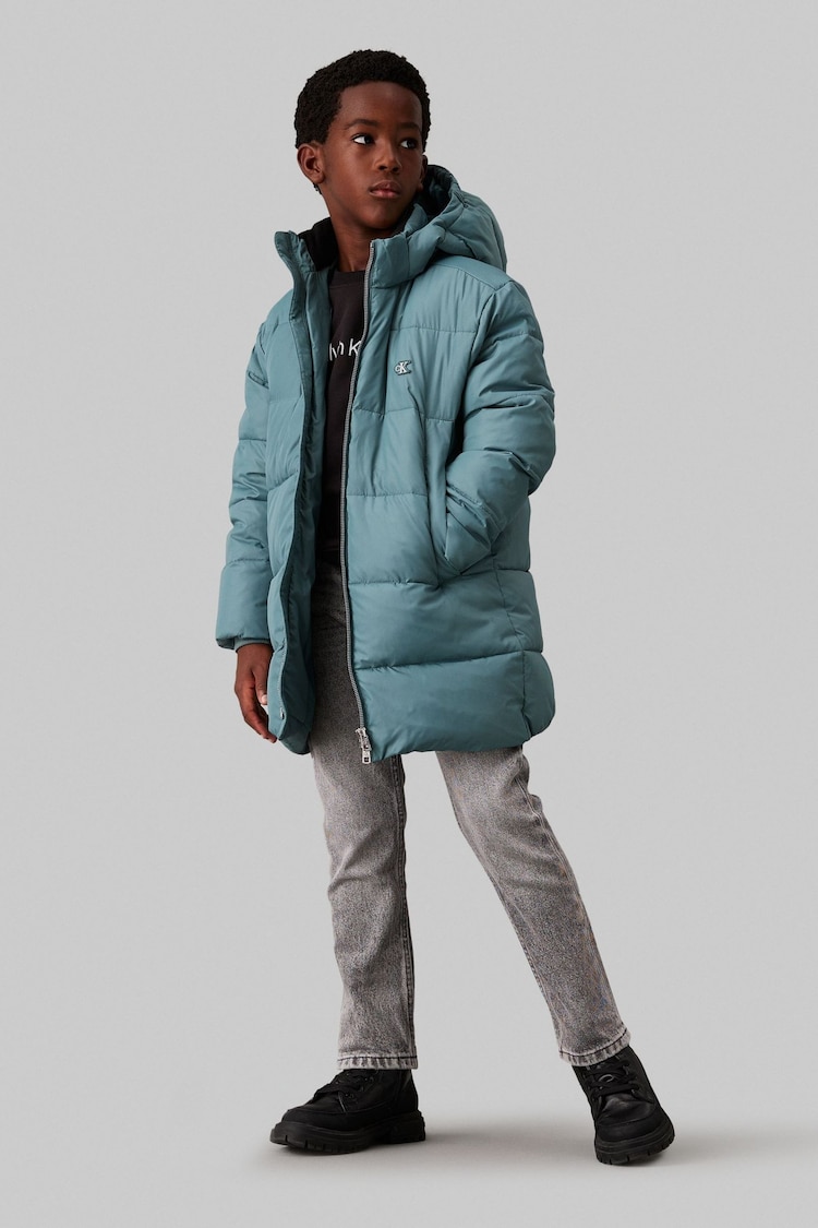 Calvin Klein Green Essential Parka Puffer - Image 2 of 5