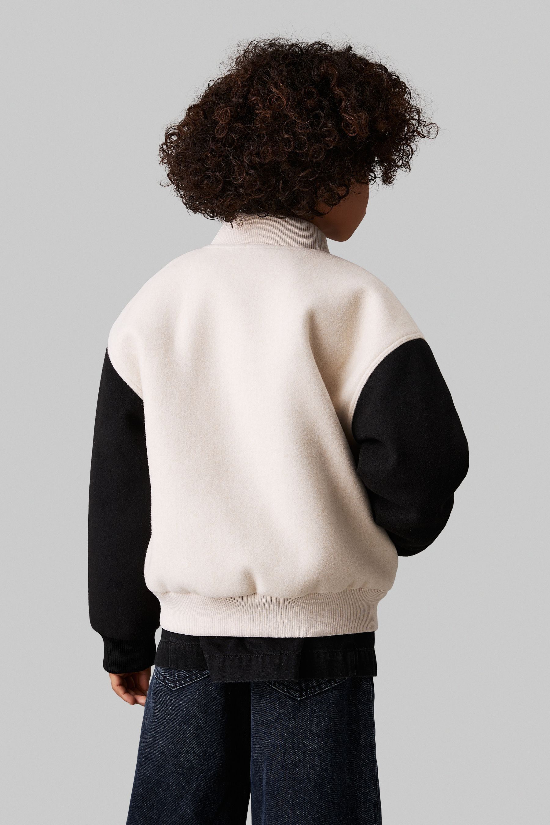 Calvin klein letterman jacket discount