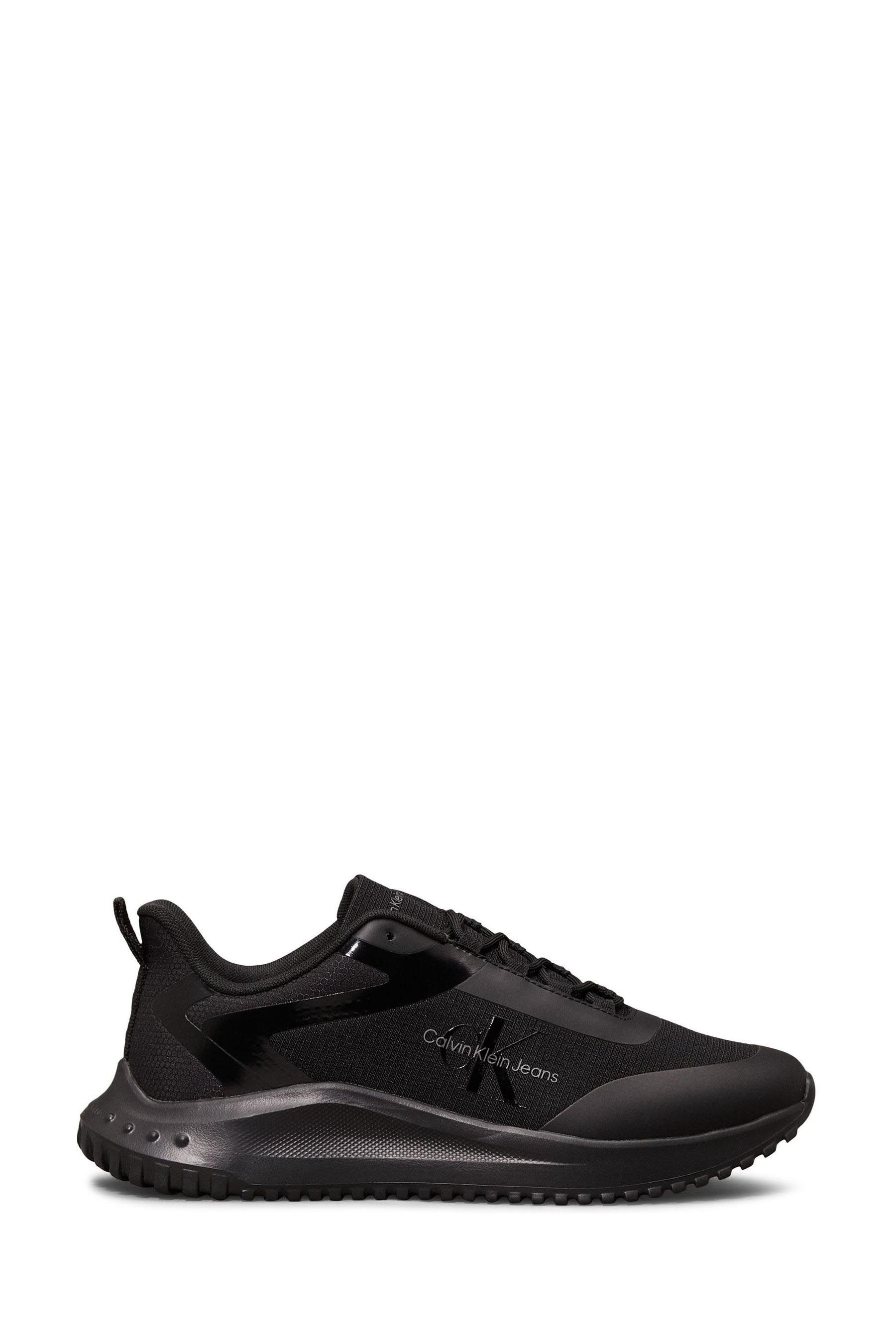 Buy Calvin Klein Black Eva Low Lace Mix Runner Trainers from Next Luxembourg