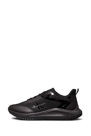 Calvin Klein Black Eva Low Lace Mix Runner Trainers - Image 2 of 7