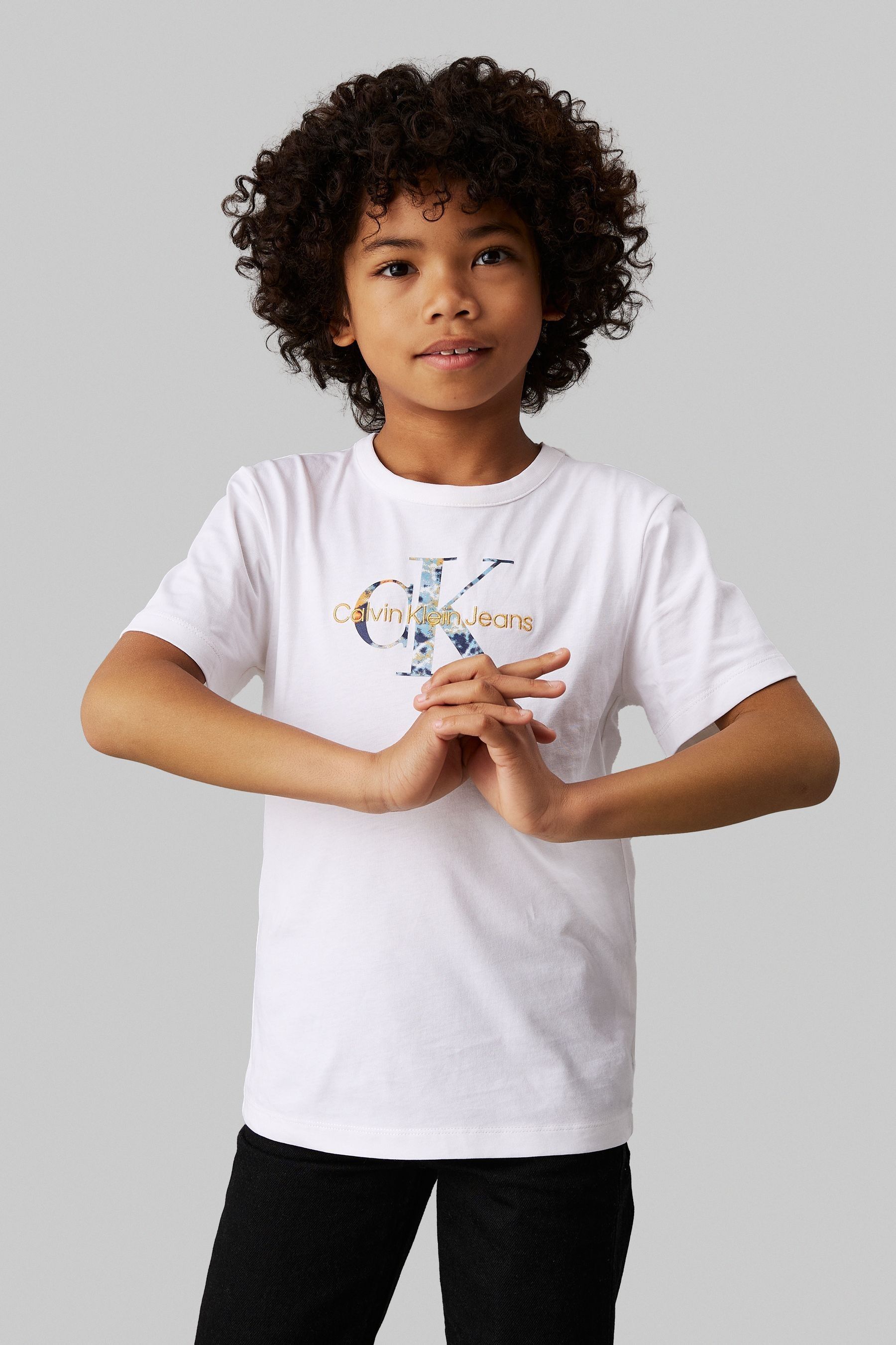 Buy Calvin Klein White Filled In Photo Monogram T Shirt from Next Singapore