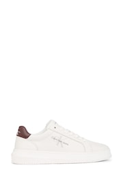 Calvin Klein White Chunky Cupsole Leather Trainers - Image 2 of 6