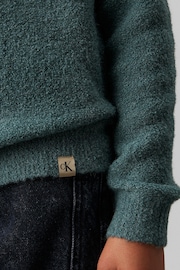 Calvin Klein Green Boucle Crew Neck Jumper - Image 4 of 4