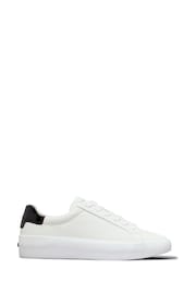 Calvin Klein White Vulcanized Lace Up Leather Trainers - Image 1 of 7