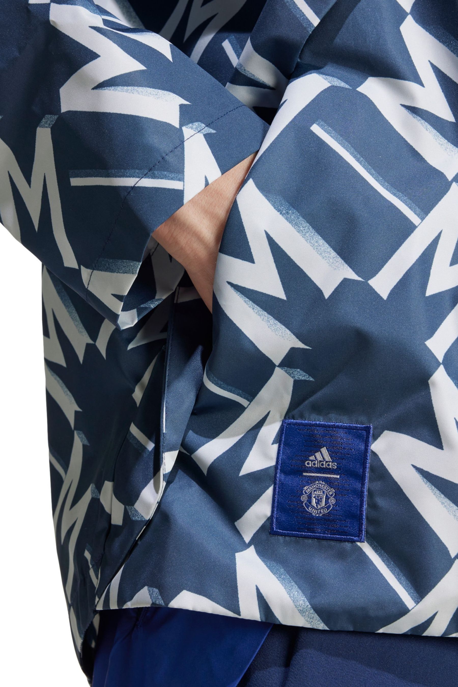 Buy adidas Blue Manchester United SZN Half Zip Windbreaker from Next Luxembourg