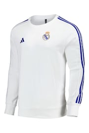 adidas White Real Madrid DNA Sweatshirt - Image 5 of 5