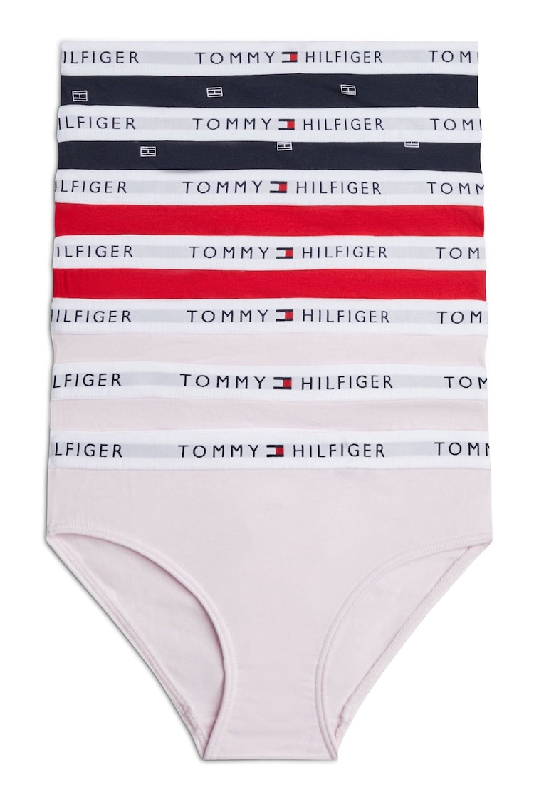 Tommy Hilfiger Pink Signature Essential Print Bikini Briefs 7 Pack - 圖片 1，共 2