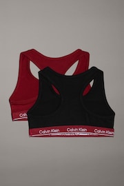 Calvin Klein Black Modern Cotton Bralettes 2 Pack - Image 2 of 2