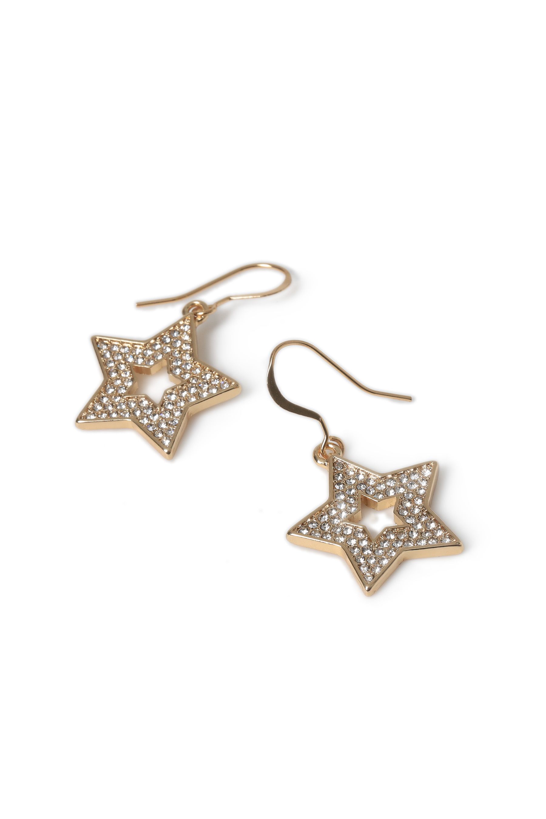 Rhinestone star earrings on sale