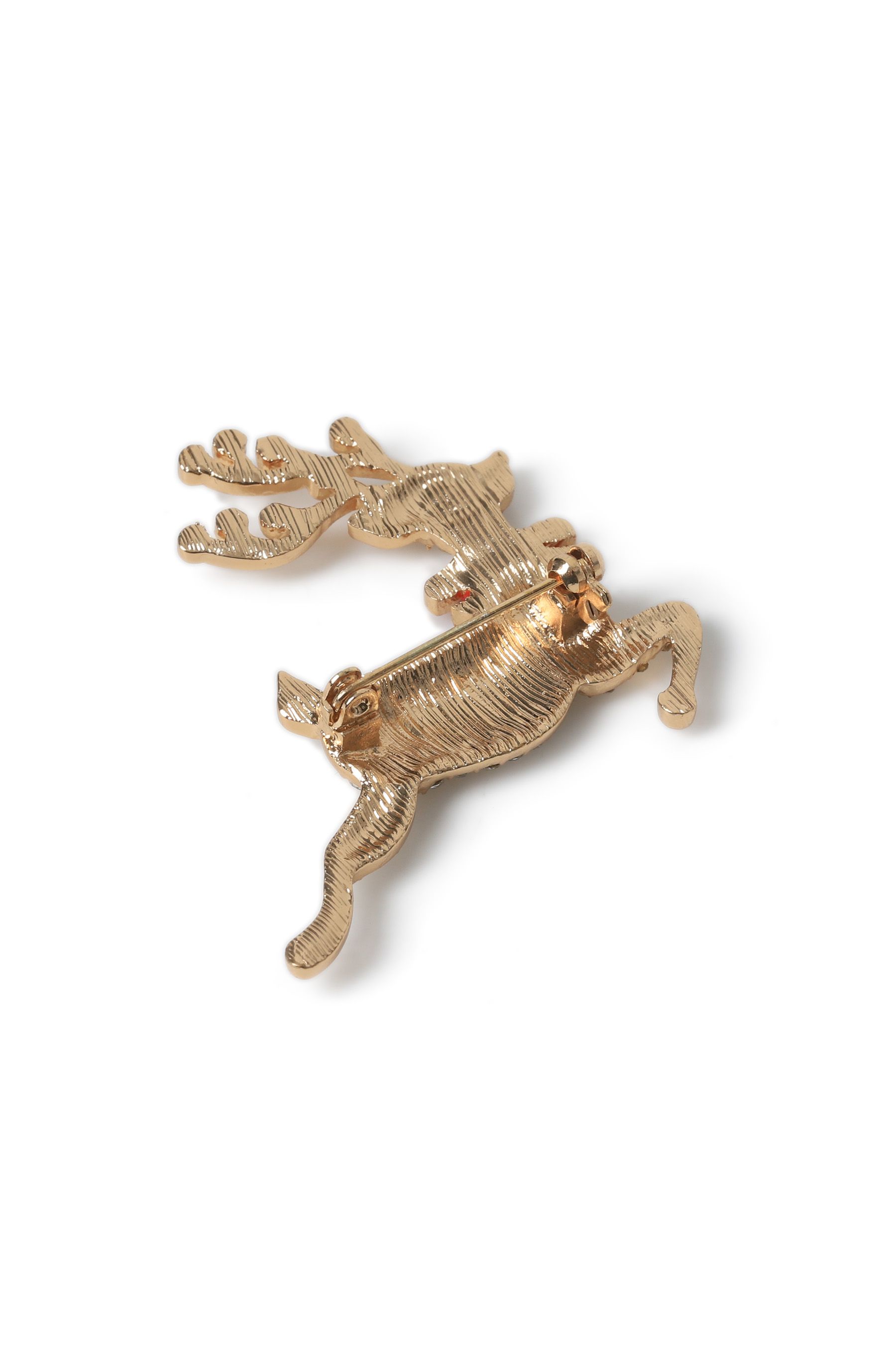 Buy Aela Gold Tone Christmas Rhinestone Reindeer Brooch from the Next UK online shop