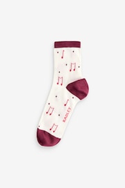 Radley London Red Song Birds Socks Set 3 Pack - Image 2 of 4