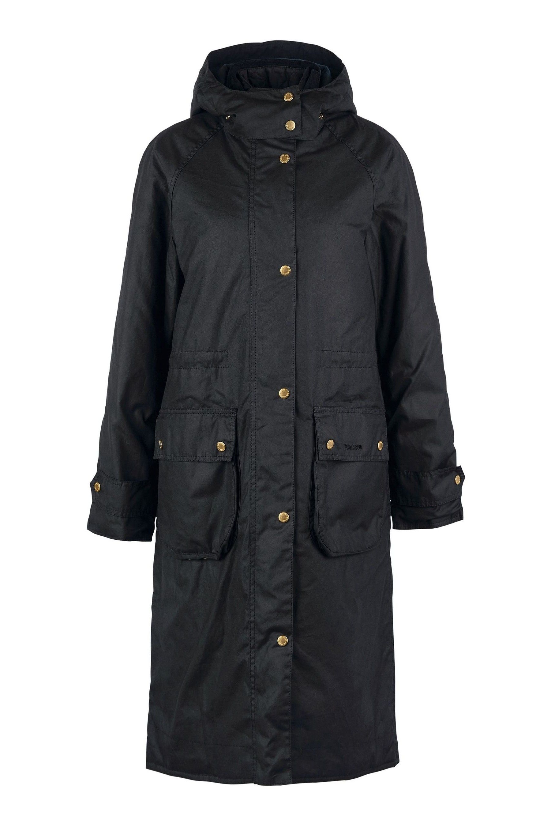 Buy Barbour Black 100 Cotton Long Cannich Wax Coat from the Next UK online shop