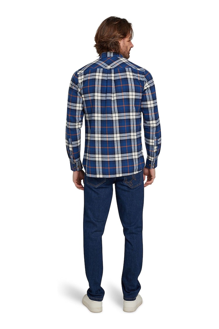 Raging Bull Large Blue Long Sleeve Plaid Brushed Cotton Shirt - Image 2 of 7