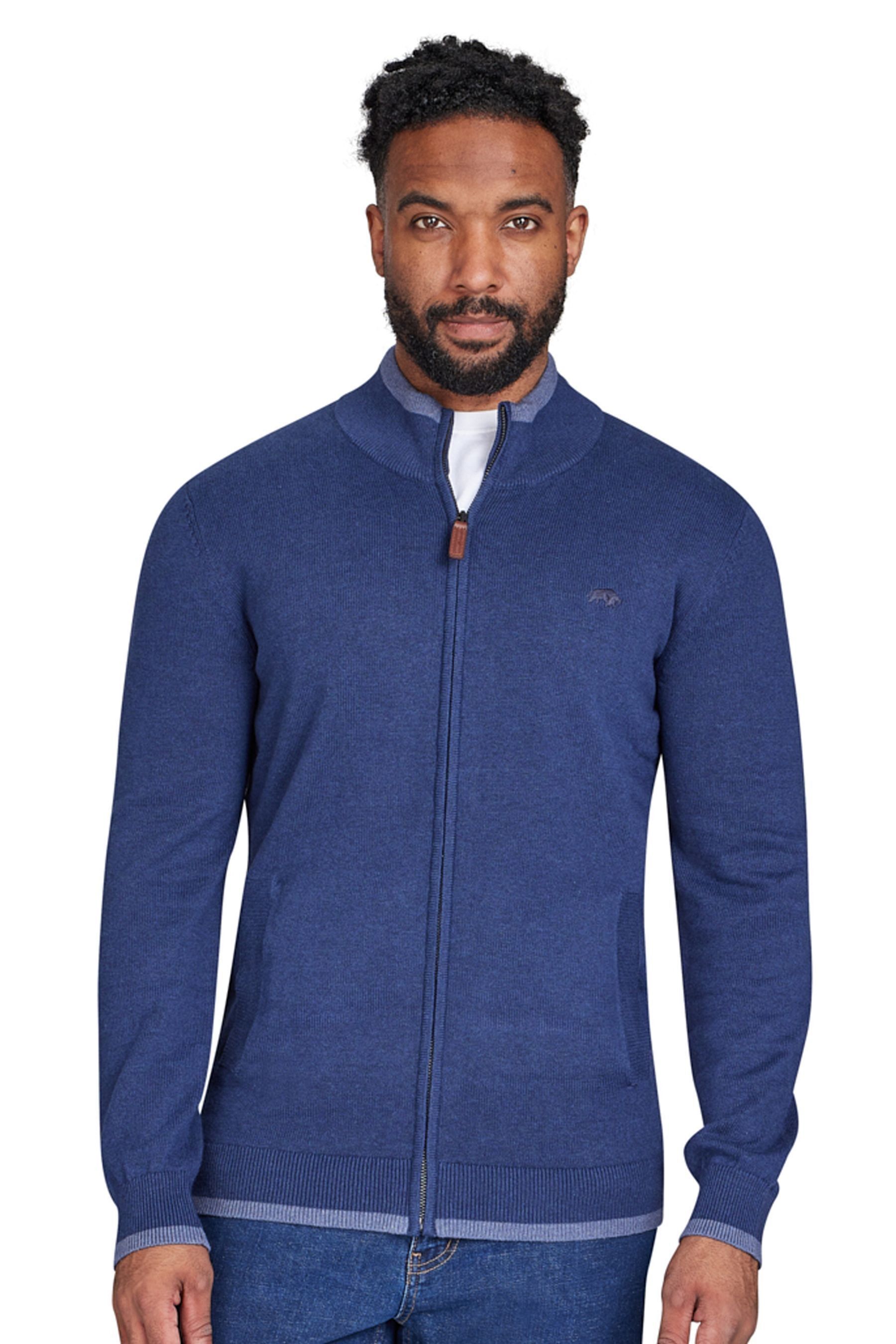 Buy Raging Bull Blue Zip Through 100 Cotton Cardigan from the Next UK online shop
