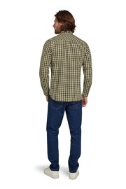 Raging Bull Green Long Sleeve Micro Check Brushed Cotton Shirt - Image 2 of 7