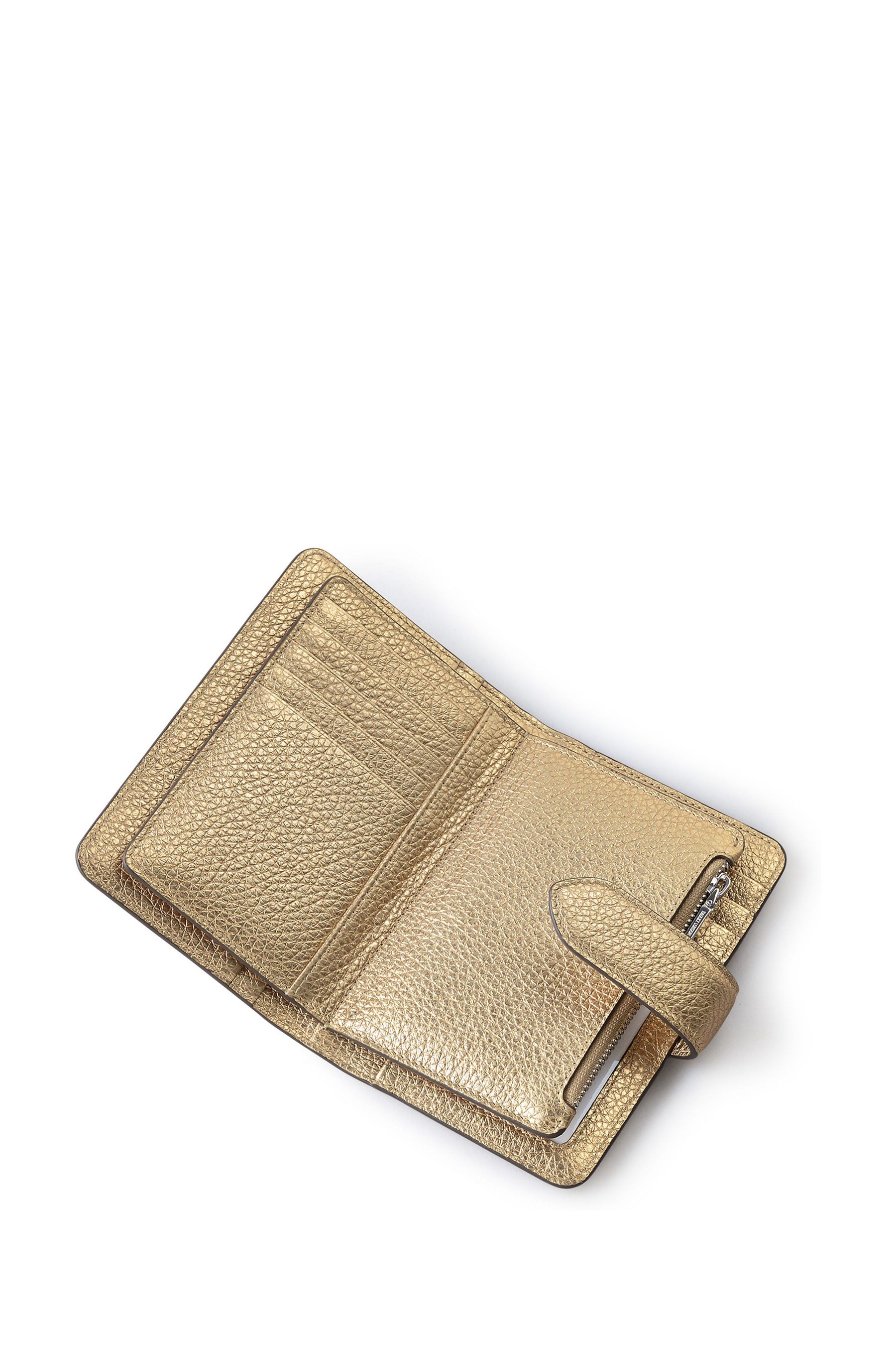 Radley London Medium Gold Hillgate Metallic Bifold Purse