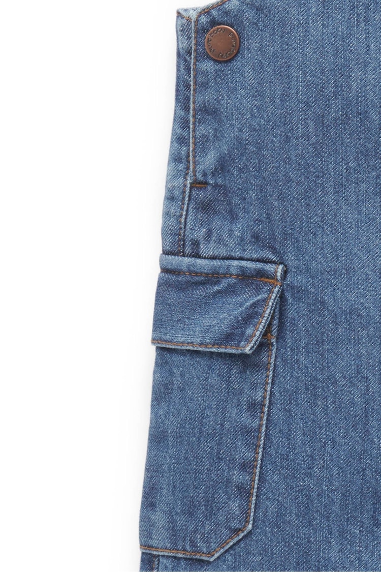 Purebaby Blue Denim Dungarees - Image 4 of 4