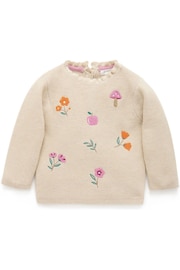 Purebaby Cream Autumn Flower Jumper - Image 2 of 4