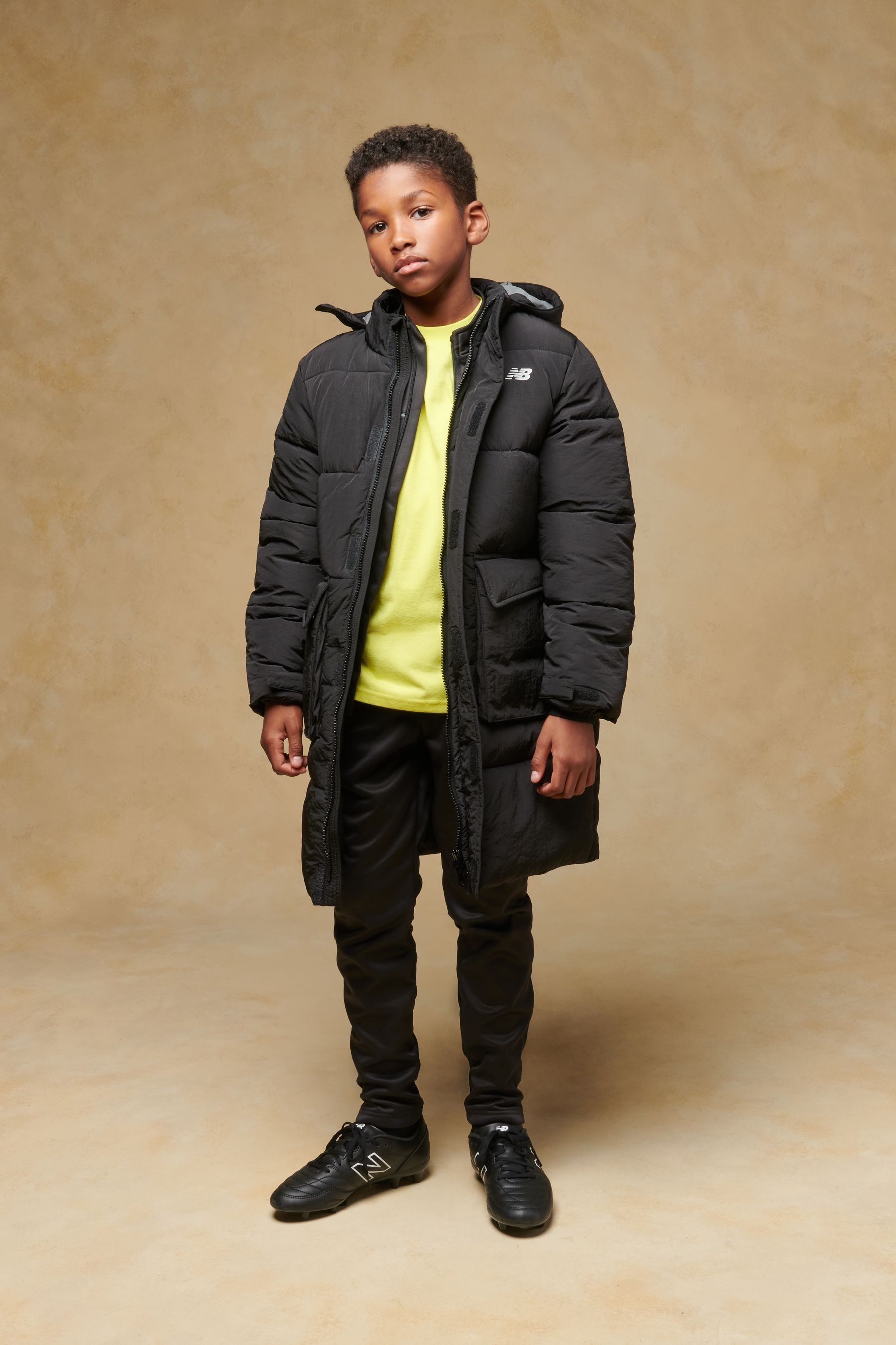 Buy New Balance Black Boys Longline Puffer Coat from the Next UK online shop
