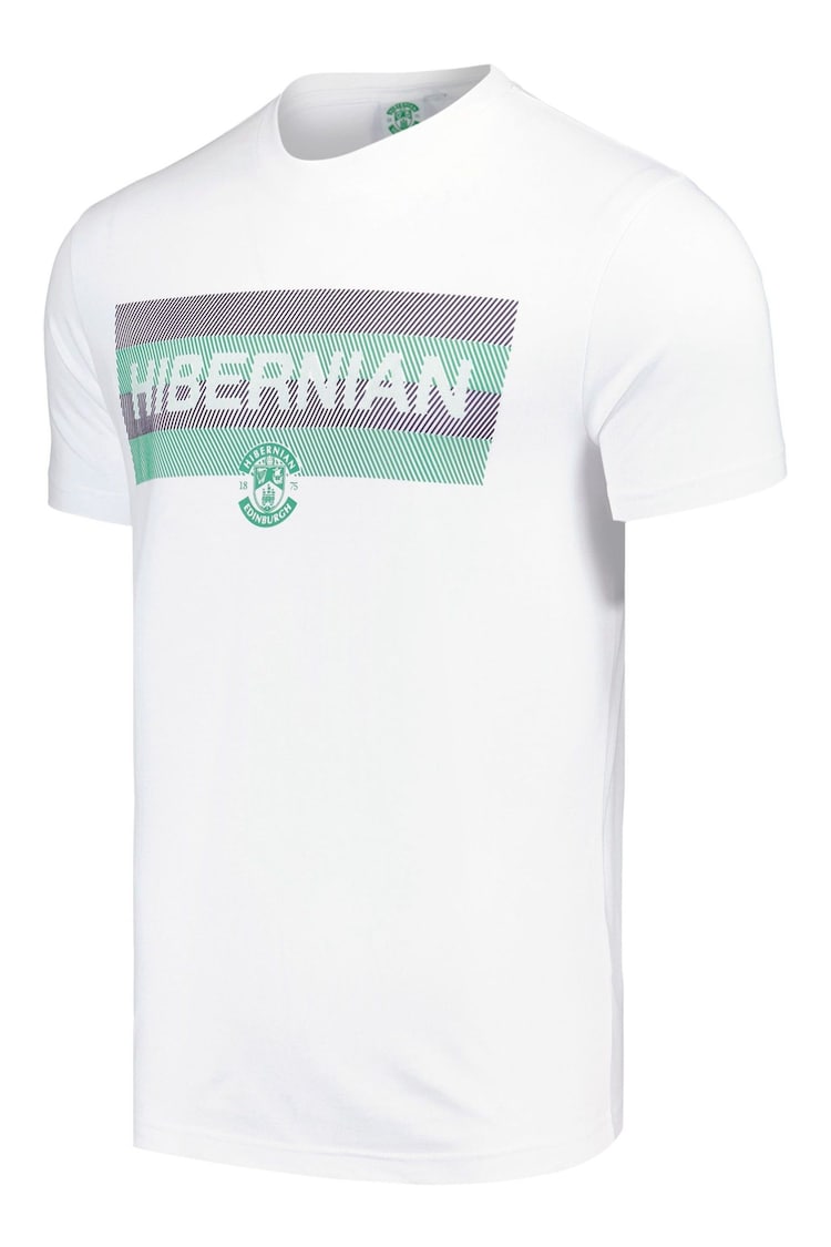 Fanatics Hibernian Raised Rubber Graphic White T-Shirt - Image 3 of 3