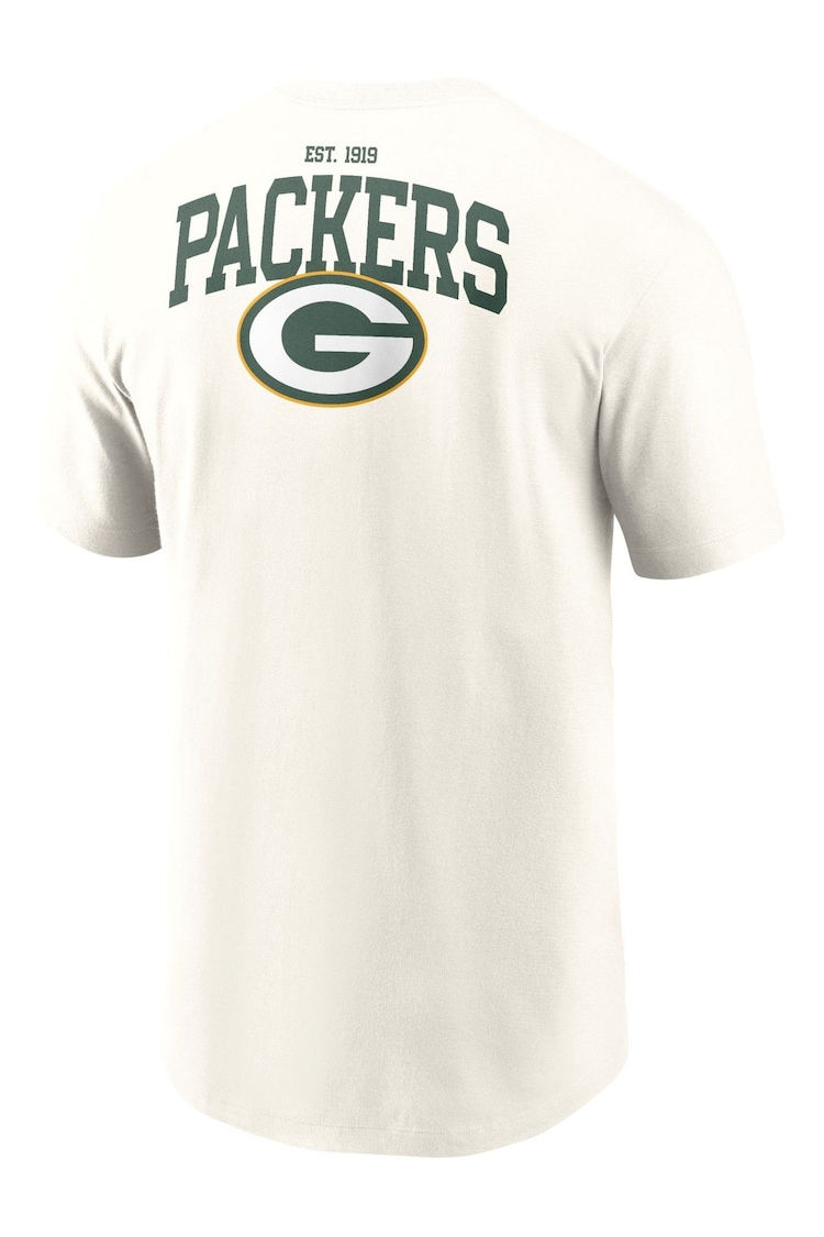 Fanatics NFL Green Bay Packers Short Sleeve Essential Cotton Cream T-Shirt - Image 2 of 3