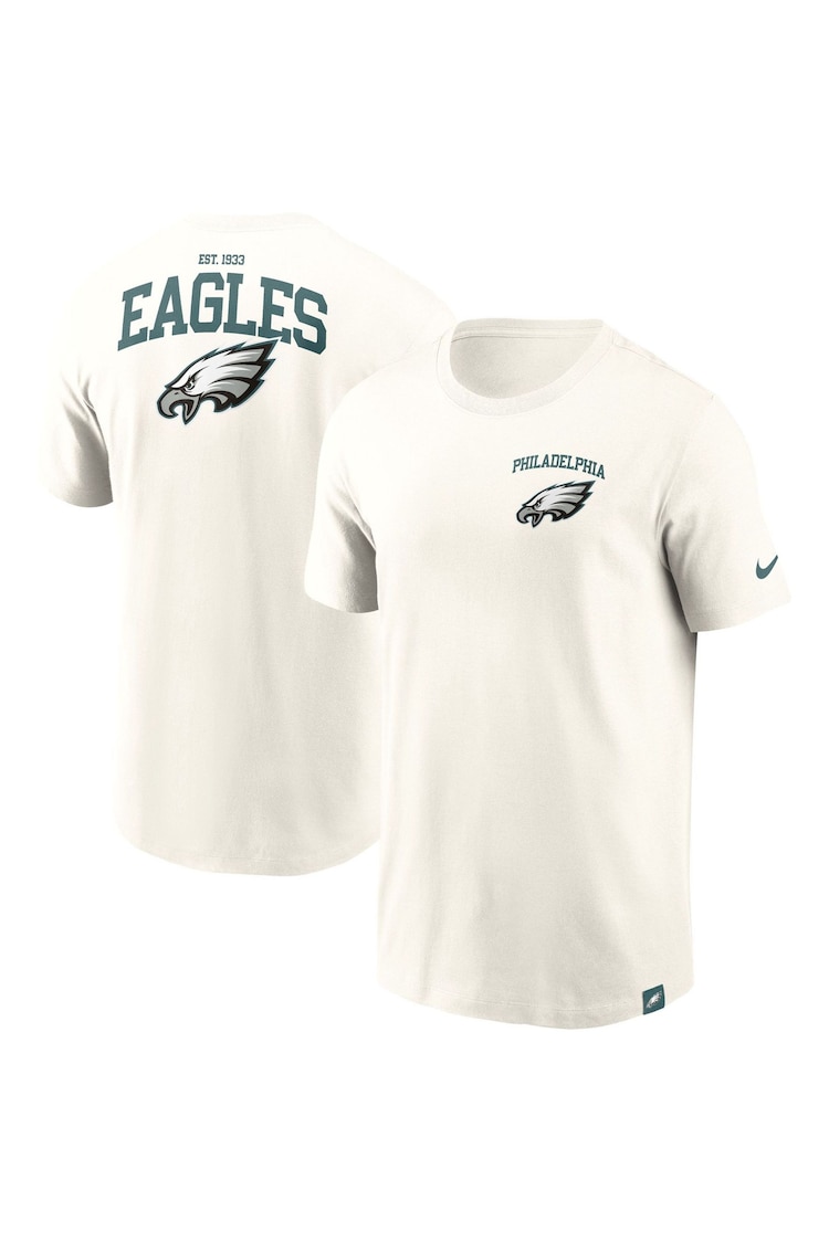 Fanatics Cream NFL Philadelphia Eagles Short Sleeve Essential Cotton T-Shirt - Image 1 of 3