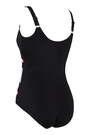 Zoggs Sumatra Adjustable Scoopback Tummy Control Black Swimsuit - Image 6 of 6