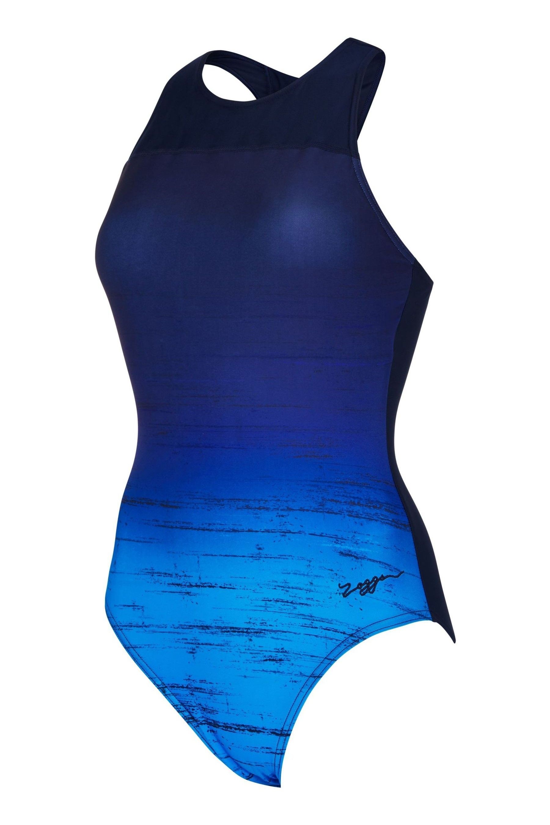 Buy Zoggs Blue Honor Zip Back Swimsuit from Next Luxembourg