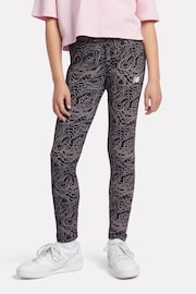 New Balance Black Girls AOP Jersey Leggings - Image 1 of 8