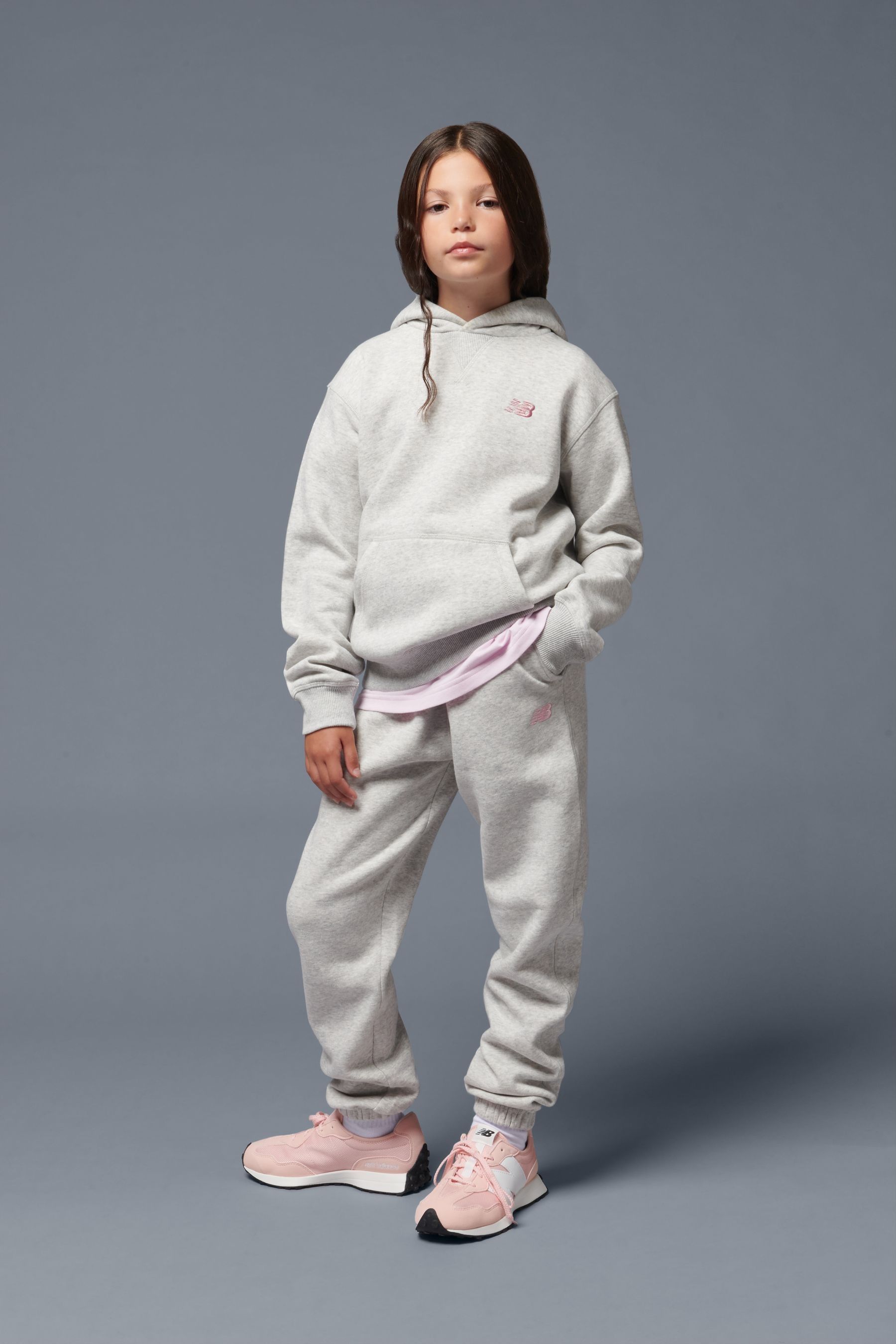New Balance Grey Girls Small Brush Back Logo Joggers grey price in Dubai UAE Compare Prices