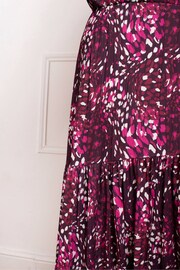 Live Unlimited Pink Abstract Print Midaxi Dress - Image 4 of 6