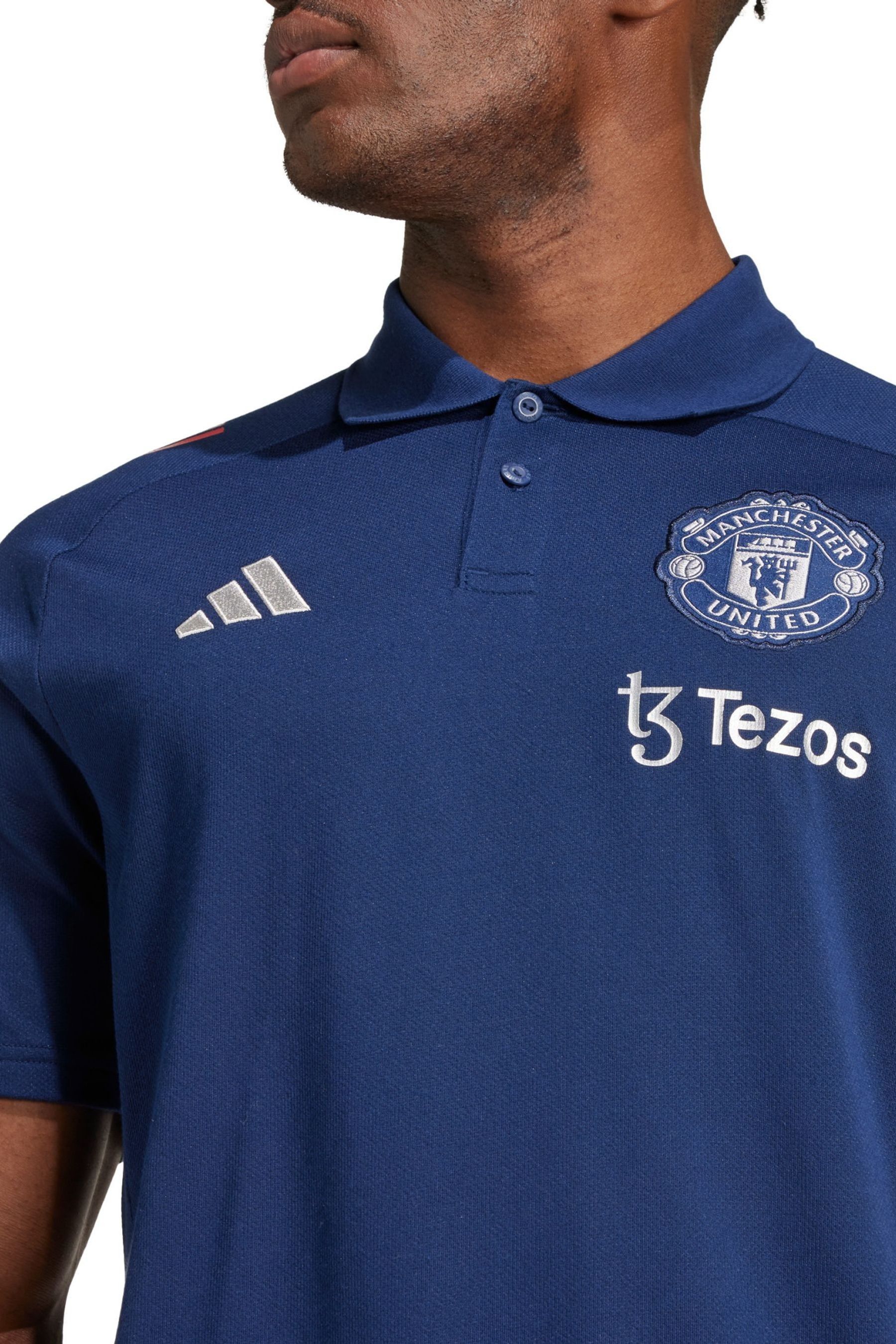 Manchester united blue polo shirt discount
