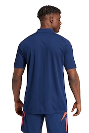 adidas Blue Manchester United Training Polo Shirt - Image 3 of 3