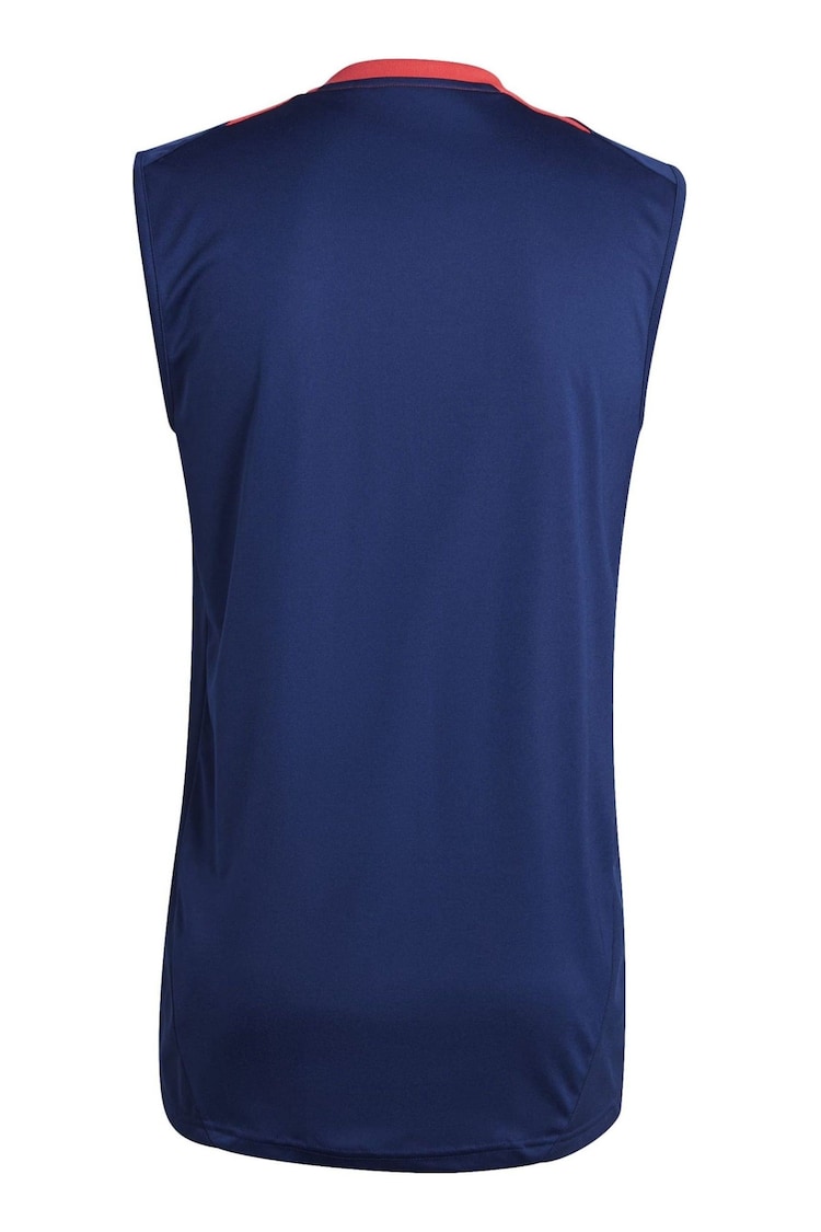 adidas Blue Manchester United Training Sleeveless Jersey - Image 2 of 3