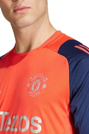 adidas Red Manchester United Staff Training Jersey - Image 2 of 3