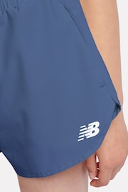 New Balance Blue Girls RC Run Shorts - Image 3 of 9