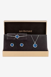 Jon Richard Silver Tone Set Blue Halo Trio Set - Gift Boxed - Image 1 of 2