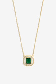 Jon Richard Gold Tone Emerald Baguette Pendant - Image 2 of 4