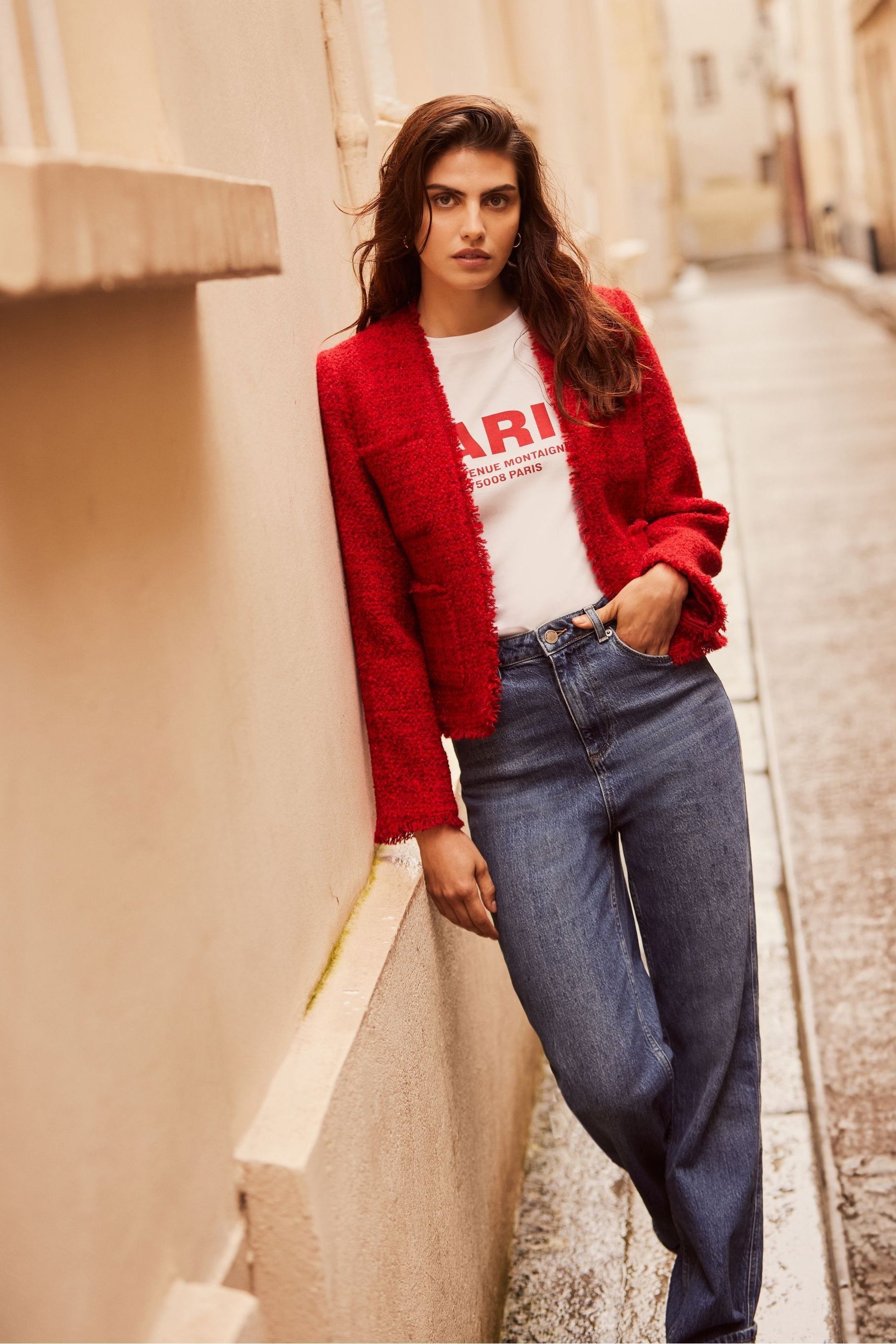 Buy Mint Velvet Red Wool Boucle Jacket from the Next UK online shop