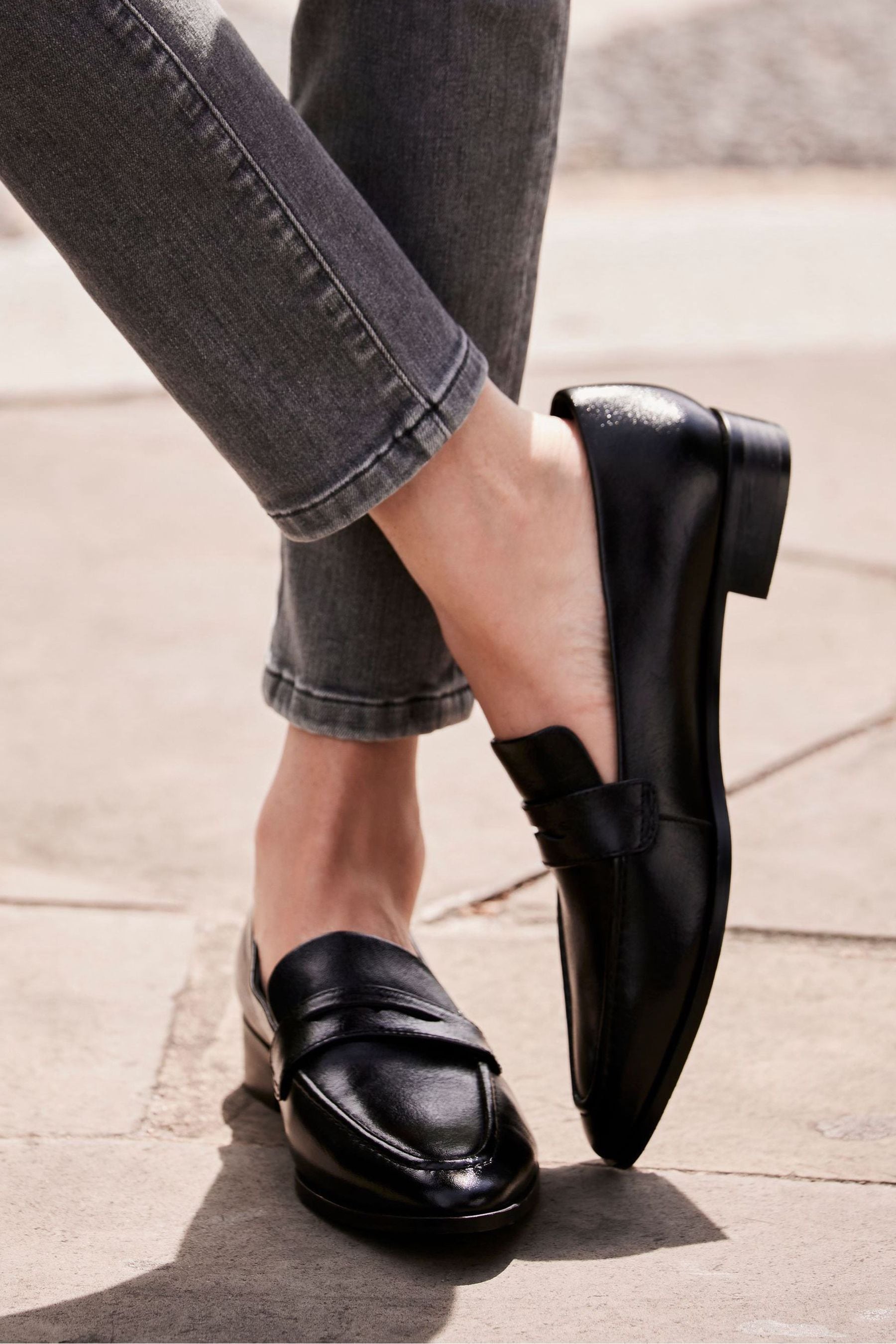 Next leather loafers top