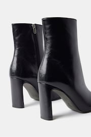 Mint Velvet Black Patent Leather Ankle Boots - Image 3 of 3