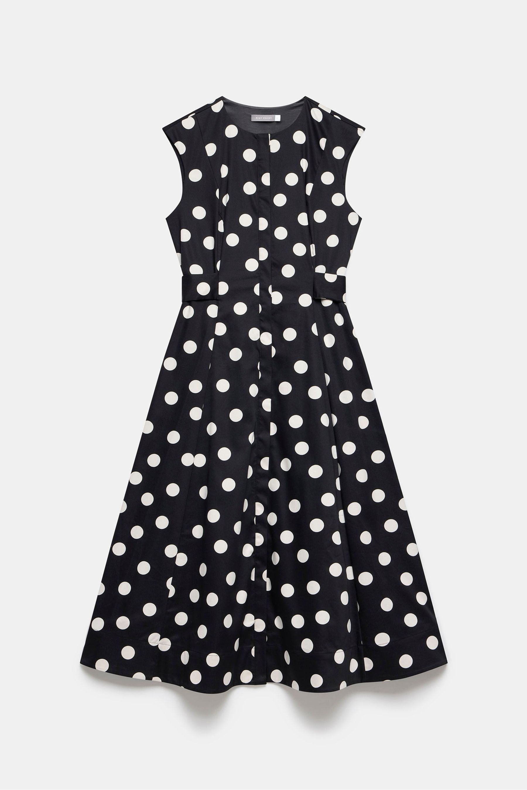 Buy Mint Velvet Black Polka Dot Midi Dress from Next Luxembourg